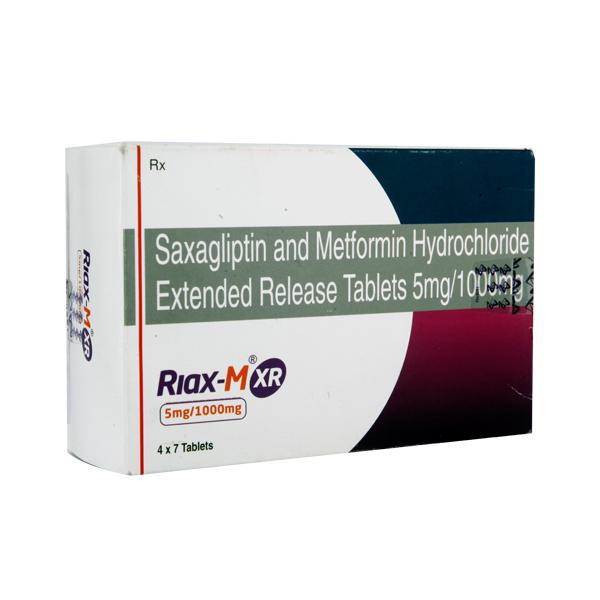 Riax M XR 5mg /1000mg (Saxagliptin, Metformin)